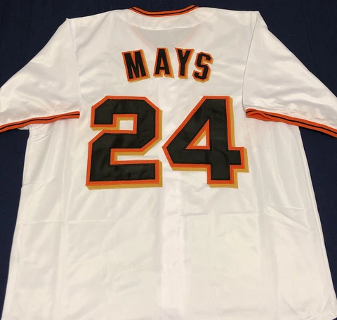 Willie Mays Custom White San Francisco Giants Jersey Mens Size 2XL Cover