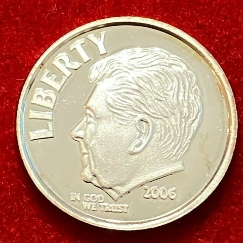 2006 Ronald Regan 10 Cent Silver Dime Sharp Nice Coin BU UNC .999 Cover