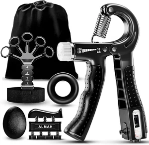Hand Grip Strengthener Kit (5er Pack), Grip Krafttrainer, Workout Trainer Grip. - Bild 1 von 11