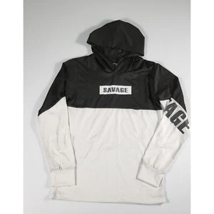 Brooklyn Laundry Savage Hoodie Long Sleeve Color Block Top M 10/12 - Picture 1 of 6