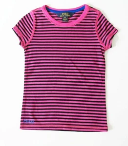 Ralph Lauren Big Girls Striped Short Sleeve T Shirt Pink Sz XL (16) - NWT - Picture 1 of 1