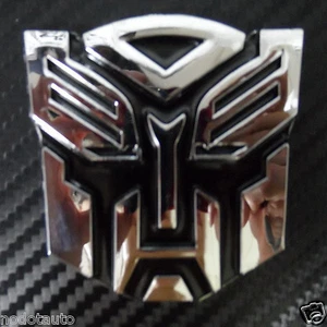 Pegatina insignia trasera maletero moto cromo ABS Autobot Transformers emblema coche - Imagen 1 de 4