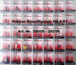 Preiser H0 1:87 Einzelfiguren Exklusiv-Serie Nr. 28000 - 28258 Neu OVP