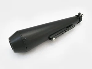 Black Reverse Cone Silencer - Scrambler - CLEARANCE 50% OFF - Picture 1 of 4
