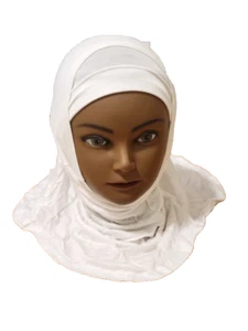 2 Piezas Blanco Hijab Amira Sombrero Musulmán Bajo Bufanda Gorro Gorra Bebé Niña Edad 1 Año 2 - Imagen 1 de 2