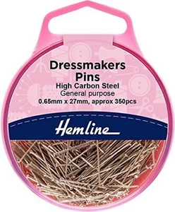Hemline Professional Dressmakers Dressmaking Sewing Pins 27mm  - Picture 1 of 1