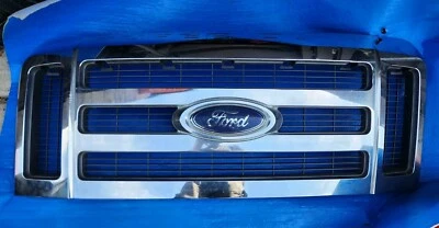 Ford F250 F350 Super Duty 2008-2010 parrilla cromada con emblema fabricante de equipos originales de fábrica Foto 1 de 4