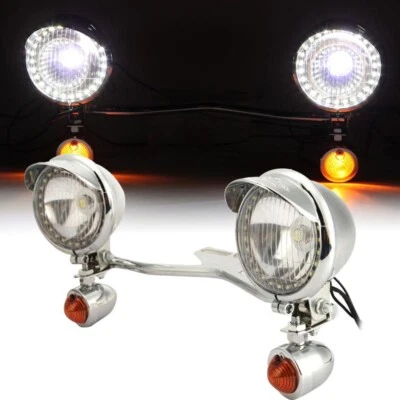 Passing Fog Turn Signals Lights Bar For Harley Electra Glide Dyna Road King - Image 1 of 4