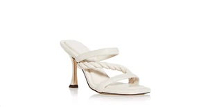 Jimmy Choo Women Diosa 90 High Heel Slide Sandals Latte Size 37 440048 - Picture 1 of 1