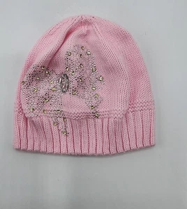MarSel Kids Girls’ Wool Blend Pink Rhinestone Hat Sz 48-50 2 Years NWT - Picture 1 of 5