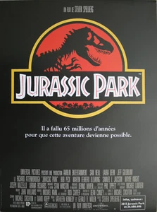 JURASSIC PARK Affiche Cinéma ROULEE 52 x 38 cm Movie Poster STEVEN SPIELBERG - Imagen 1 de 1