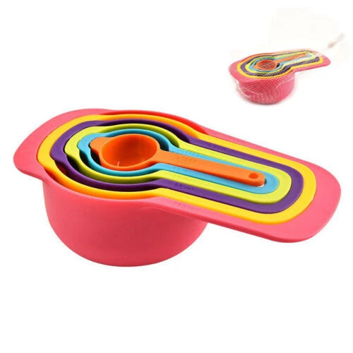 Measuring Cup Nested Colorful 6pcs Cup Kitchen Spoons Set Baking Cooking Tool - Image 1 of 1
