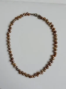 Genuine Stephen Einhorn Multi Coloured Pearl Necklace Silver Chain Necklace - Picture 1 of 6