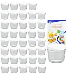 40 Sturzgläser 230ml weiß Deckel Marmeladengläser Einmachgläser Einweckglas - Bild 1 von 6