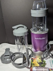 New Nutra Bullet Lilac Pro 900W Hi-Speed Blender/Mixer Twist and Blend 9Pc Set - Picture 1 of 3