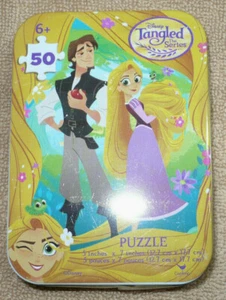3 Puzzles in Collectible Tins-Disney Tangled, Little Mermaid Ariel, Frozen Elsa - Picture 1 of 3