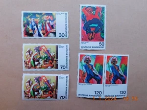 BRD 1974 ** Gemälde Deutscher Expressiomismus II und III 816/17 2x 822/23 - Bild 1 von 2