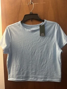 Wild fable light blue short sleeve crop top tshirt new size XL - Picture 1 of 4