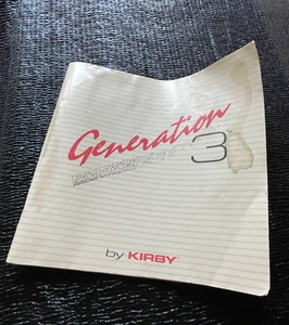 KIRBY Aspiradora Generación 3 Manual del Propietario SOLO Instrucciones Instrucciones Instrucciones - Imagen 1 de 4