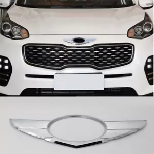 For Kia Sportage 2017-2019 ABS Chrome Front car Logo decoration cover Trim - Foto 1 di 3