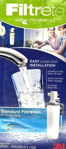 Filtrete 3M Standard Water Filtration Kit -1 Installation Kit & 1 Filter - Picture 1 of 4