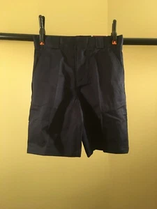 Wrangler Boys' approved school wear flat front adjustable waist Shorts Navy size - Picture 1 of 3