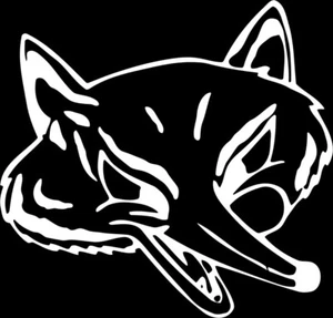 Calcomanía de vinilo de pared de ventana de 1 color Fox Mascot gráfica impresa - Imagen 1 de 5