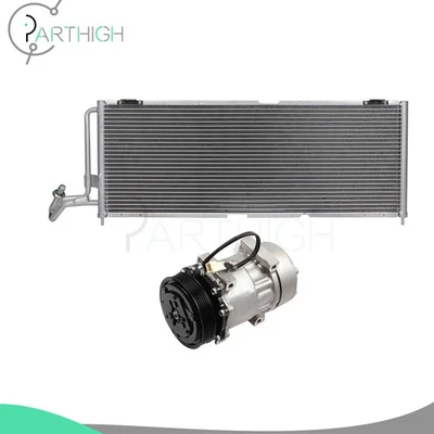 Condensador de aire acondicionado y compresor de aire acondicionado apto para Jeep Cherokee 1997 1998 1999 2000 2001 Foto 1 de 4