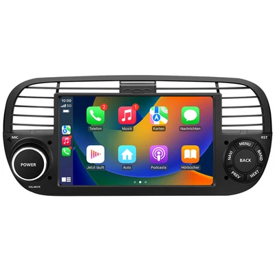 Für FIAT 500 2007-2015 Android Radio 2+64GB Carplay Navi WIFI Bluetooth DAB - Bild 1 von 4