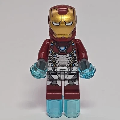 Lego Marvel Super Heroes Minifigure SH0405 Iron Man Mark 47 Armor Blue Head - image 1 of 4
