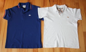 Burberry and Lacoste Boys Kids Polo Colar T shirts Blue White size 10-12 - Picture 1 of 3