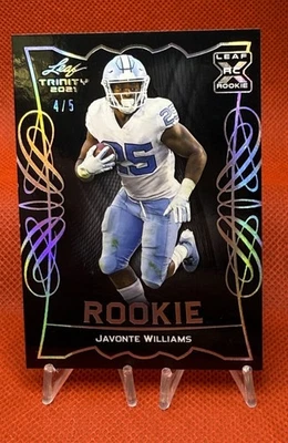 2021 Leaf Trinity Javonte Williams 4/5 Rookie - Image 1 of 2