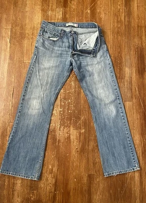Jeans jeans desgastado vintage Y2K Levi Strauss & Co 527 corte bota baixa 33x32 - Imagem 1 de 4