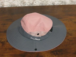 ROSA Damen Hut Pferdeschwanz Loch Sonnenschutz Hut UV Schutz Wandern Buschhut Sonnenhut - Bild 1 von 3