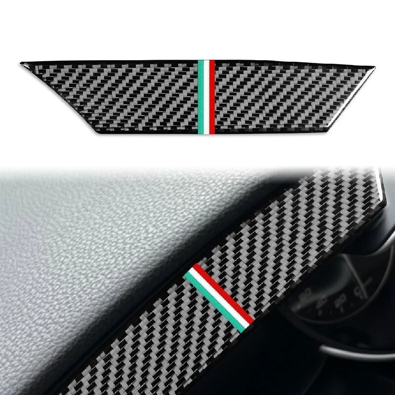 Carbon Fiber Speedometer Strip Cover Trim For Alfa Romeo Giulia 2017-2021 - Изображение 1 из 4