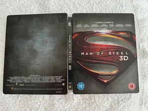 Man of Steel 3D 2013 DC SteelBook Blu-ray + Blu-ray 3D CIB inglese - Foto 1 di 5