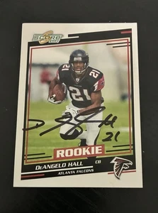 Tarjeta de novato Deangelo Hall firmada autógrafo TTM Score Falcons - Imagen 1 de 2