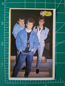 1986 Spanish Superpop El Alboom Music thin paper card #9 A HA A-HA GROUP BAND - Bild 1 von 2