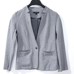 Banana Republic Factory Blazer Women S Light Gray Career Chic Inverted Collar - Picture 1 of 9