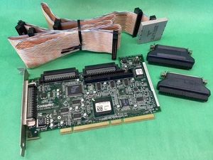 Adaptec 29160 SCSI PCI Controller Card & Cable & 2 SCSI Adapters - UNTESTED - Picture 1 of 12