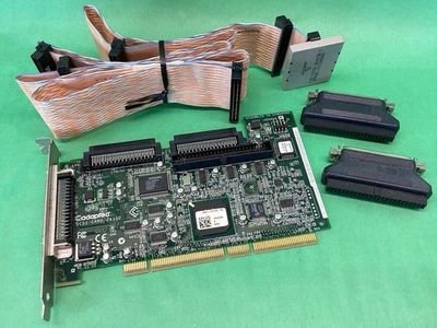 Adaptec 29160 SCSI PCI Controller Card & Cable & 2 SCSI Adapters - UNTESTED - Image 1 of 4
