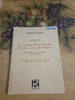 Mario Parodi Álbum De 12 Composiciones Para Guitarra Libro Extremadamente Raro Foto 1 de 4