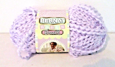 1 Skein Bernat Baby's Breath Yarn #57185 Baby Lilac 3.5 oz #6 Acrylic - Image 1 of 3