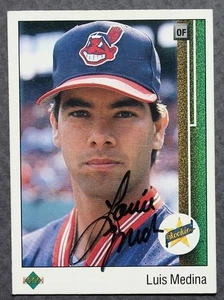 Cleveland Indians Star Luis Medina autographed / signed 1989 Upper Deck card - - Picture 1 of 1