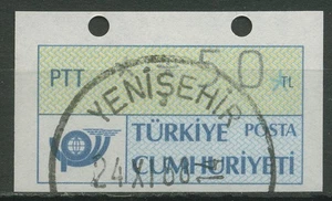 Türkei ATM 1987 Postemblem Einzelwert ATM 1.2 gestempelt - Bild 1 von 1