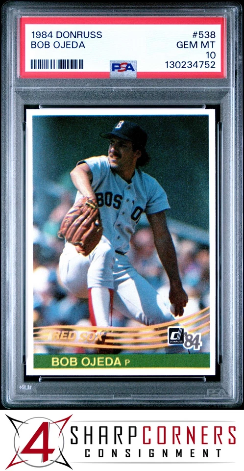 1984 DONRUSS #538 BOB OJEDA RED SOX PSA 10 - Image 1 of 3