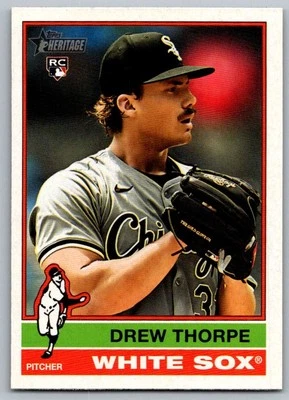 2025 Topps Heritage Drew Thorpe Rookie Chicago White Sox #334 - Image 1 of 2