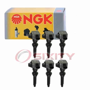 6 pc NGK Ignition Coils for 2018-2019 Land Rover Range Rover Velar 3.0L V6 re - Picture 1 of 5