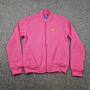 Adidas Jacket Mens Small Pink Pharrell Williams Bomber Tracksuit Track Top Retro - Picture 1 of 9