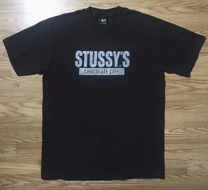 Stussy Washington DC Chapter Commonwealth Y2K T-Shirt M Hershey Chocolate Theme - Picture 1 of 13